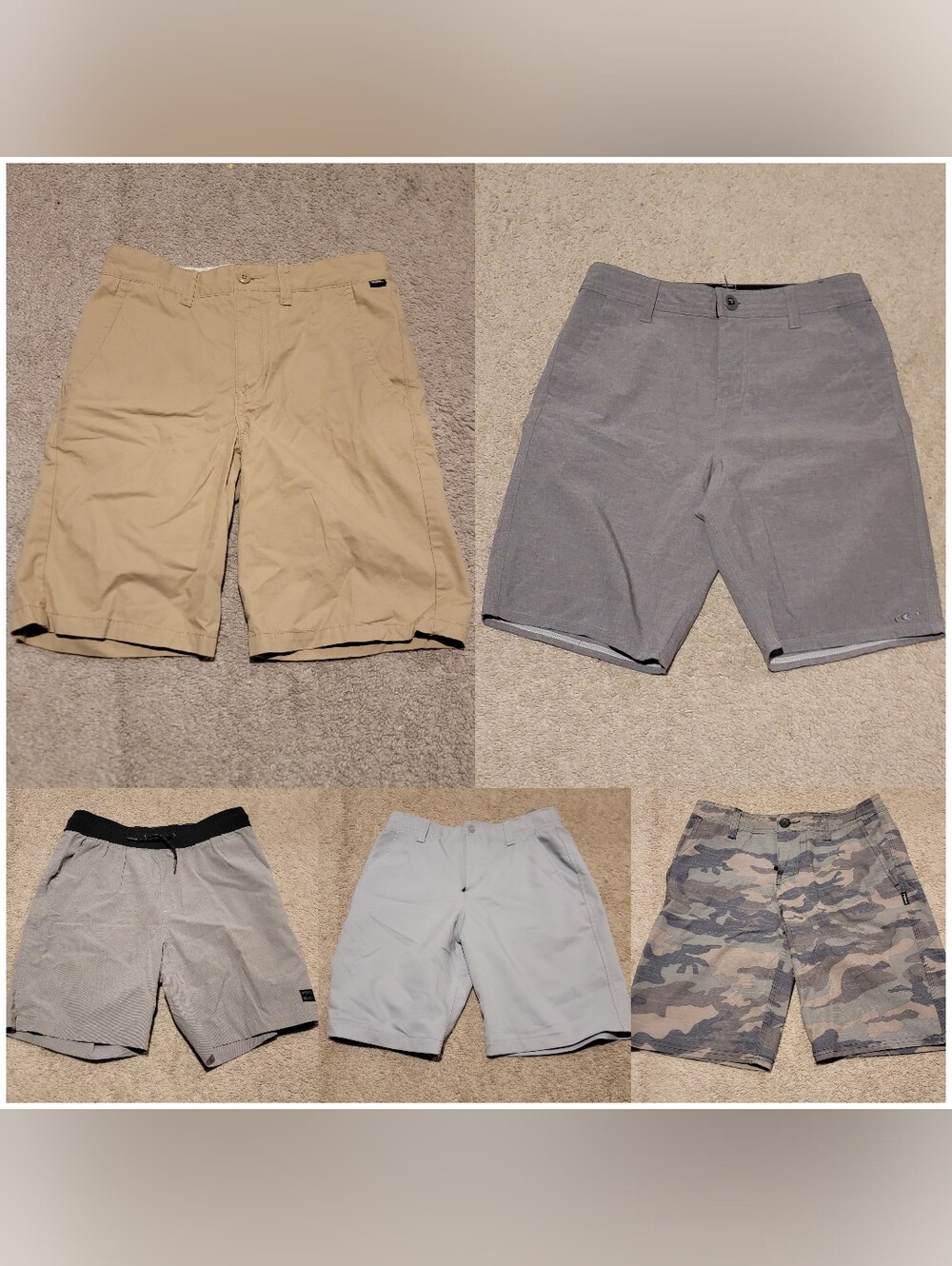 Lot Bundle Of 5 Boys Casual Shorts Size 12 L